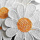 Daisies Brooch Badge 10x10 cm Embroidered Flower, Brooches, Moscow,  Фото №1