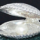 Miniature `Shell with pearl`. Available without decals or with Your text on stand. color. The statue `Shell pearl` is a nice souvenir for pearl wedding.
