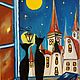 Картина "Коты у окна". Картины. Лилия Ермакова (liliya-67). Интернет-магазин Ярмарка Мастеров.  Фото №2