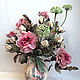 Bouquet 'Tess'. Silk flowers, cloth flowers, Flowers, Moscow,  Фото №1