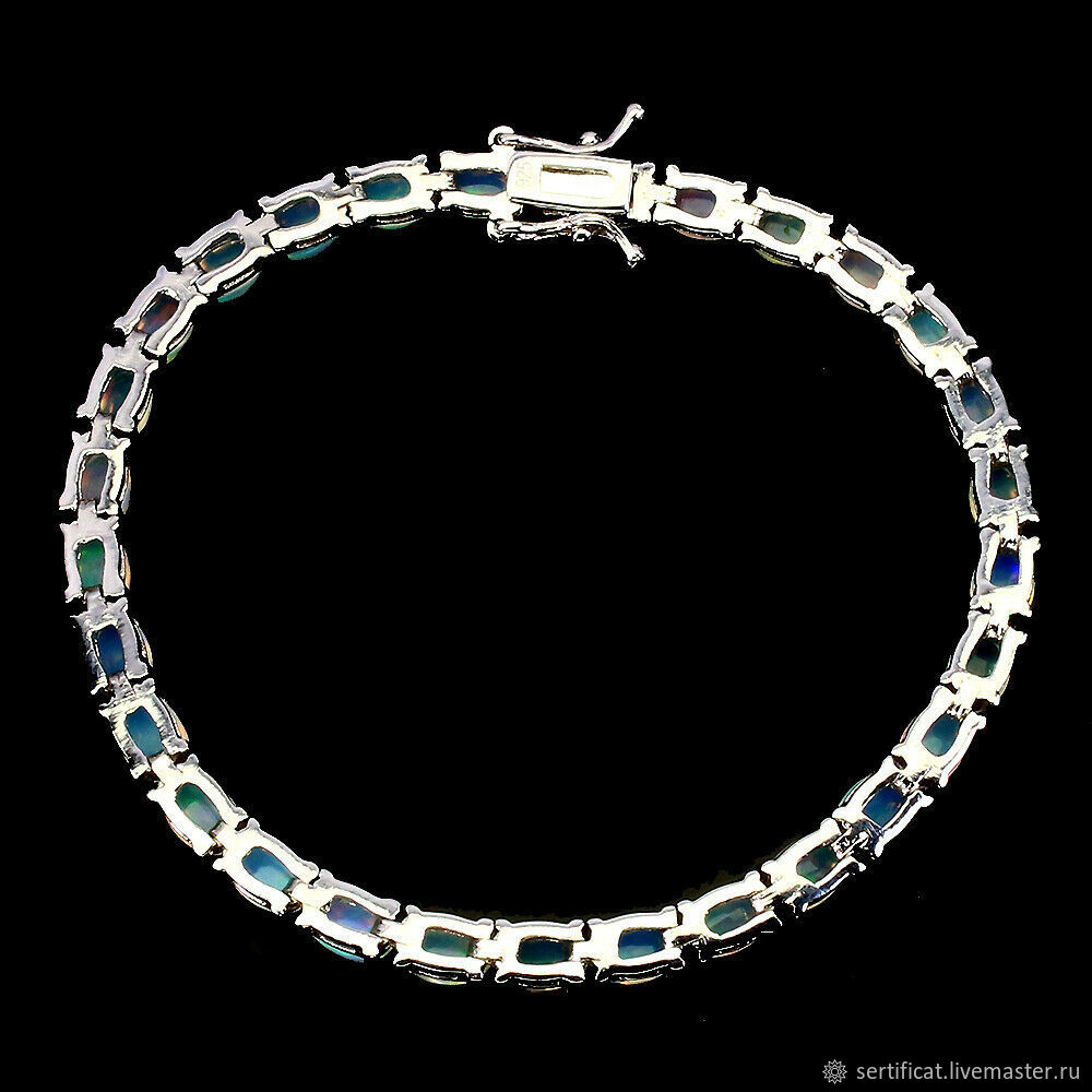 Браслет с эфиопским опалом в серебре "Мой подарок" – заказать на ...