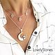 Order Necklace double Night, month, stars, zircons, with pendants. LovelyStones. Livemaster. . Necklace Фото №3