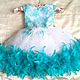 Turquoise dress for girl. . T-kids (ana-terskikh). Online shopping on My Livemaster.  Фото №2