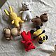 A set of animals (Cat, Panda, Bunny, monkey, bear,Fox, Stuffed Toys, Gukovo,  Фото №1