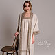 Linen nightgown 'Darling' with beige lace. Nightdress. Delicate Clothing Store (Daria). My Livemaster. Фото №6