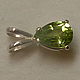 Chrysolite (peridot) natural pendant 925 silver. Pendants. Gemboutique. Online shopping on My Livemaster.  Фото №2