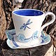 Decorative vase 'Dragonfly'. Single Tea Sets. author's ceramics. Online shopping on My Livemaster.  Фото №2
