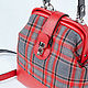 Bag red combined textile, leather, Valise, Novosibirsk,  Фото №1