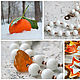 Бусы "Мандарин на снегу", Колье, Санкт-Петербург,  Фото №1