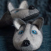 Обувь ручной работы handmade. Livemaster - original item Felted slippers for male Husky dogs. Handmade.