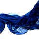 Batik stole scarf Ultramarine Handmade Batik from Natalia Sorokina Shop silk Paradise blue silk scarf Gift woman gift girl Buy batik Batik Shibori silk stole Author's gift
