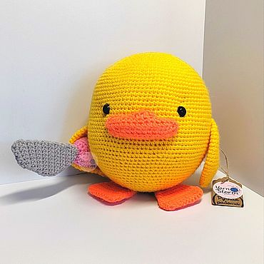 Куклы и игрушки ручной работы. Ярмарка Мастеров - ручная работа Амигуруми Злая уточка / Утка с ножом из мема в подарок. Handmade.