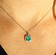 1.66tcw Cushion Emerald & Diamond Halo Pendant 14k, Emerald Necklace,B. Pendants. JR Colombian Emeralds (JRemeralds). My Livemaster. Фото №5