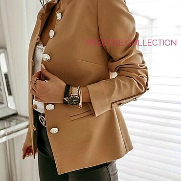 Жакет - куртка militari German style с фурнитурой Balmain. TrendArtStudio Honey Mustard. Одежда женская ручной работы - Ярмарка Мастеров Одежда женская ручной работы. Ярмарка Мастеров - ручная работа Жакет - куртка militari German style с фурнитурой Balmain. Handmade.