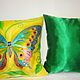 Order Batik decorative pillows 'Summer day'. Batic.  Author's throw pillows. Livemaster. . Pillow Фото №3