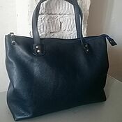 Сумки и аксессуары handmade. Livemaster - original item Bag Leather Women`s Shopping Bag Blue. Handmade.
