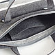 Темно-серая сумка-портфель из фетра и натуральной кожи. Портфель. Fancyfelt. Интернет-магазин Ярмарка Мастеров.  Фото №2