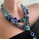  stylish decoration on the neck, bright blue necklace. Necklace. Treasures Of Aphrodite. Online shopping on My Livemaster.  Фото №2
