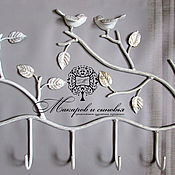 Для дома и интерьера handmade. Livemaster - original item Hangers and hooks: Hanger wrought iron love birds (Big). Handmade.