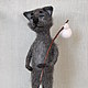 Кот из шерсти.Игрушка валяная. Войлочная игрушка. Татьяна Крюкова. Ярмарка Мастеров.  Фото №4