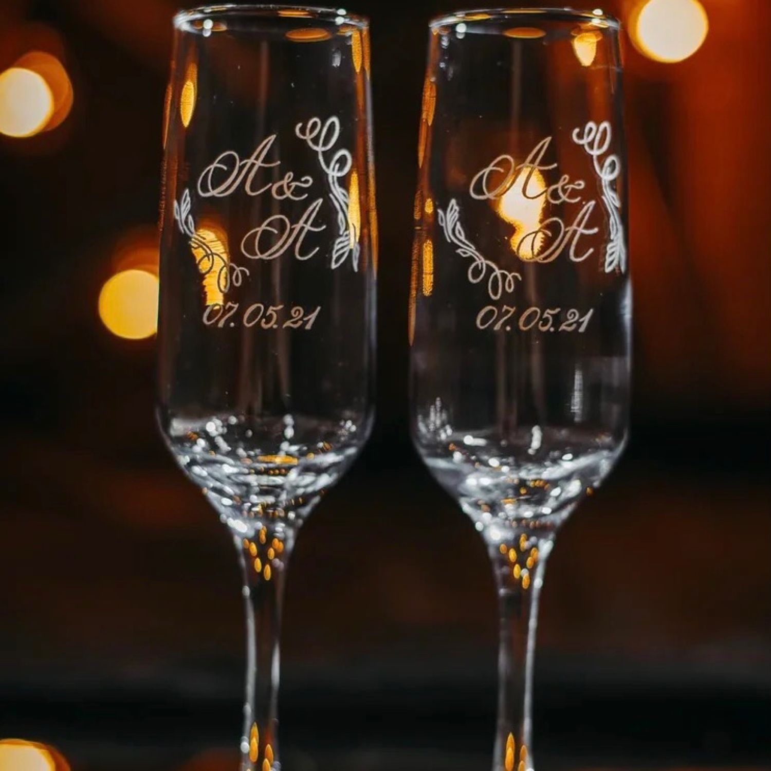 Свадебные бокалы для шампанского