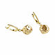 Lava earrings, golden ball earrings, cubic zirconia earrings. Earrings. Irina Moro. Online shopping on My Livemaster.  Фото №2