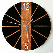 Для дома и интерьера handmade. Livemaster - original item Round wall clock in eco style. Handmade.