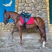 Зоотовары handmade. Livemaster - original item Set of Horse Saddle trick for trick-riding in a color design. Handmade.
