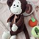 Вязаная игрушка вязаная обезьянка амигуруми. Амигуруми куклы и игрушки. Рыжий кот (магазин вязаных идей). Ярмарка Мастеров.  Фото №7
