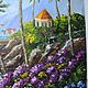 "Summer house by the sea" Oil painting Mediterranean. Pictures. Kind paintings by Irina Belozerova. My Livemaster. Фото №5