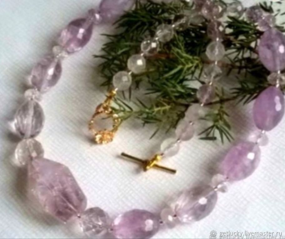 Бусы с бразильским аметистом с огранкой НЕЖНЫЕ – купить на Ярмарке ...