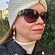 Серьги с барочным жемчугом Котики серые. Серьги-кольца. TaLinia. Ярмарка Мастеров.  Фото №5