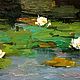 Order Lily pond classic sketchy impasto painting impressionism. paintmart (oikos). Livemaster. . Pictures Фото №3