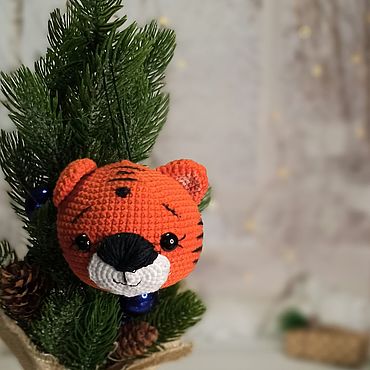 Новогодняя Игрушка Тигренок Крючком