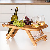 Посуда handmade. Livemaster - original item Wine table with folding legs in natural color. Handmade.