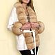 Кардиган из кашемира с медовой куницей. Шубы. Polinella Furs Exclusive. Ярмарка Мастеров.  Фото №4