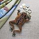 Coin holders: Brown Beaded Frog. Keychain coin. Coin boxes. SilkArt Tatyana. My Livemaster. Фото №4