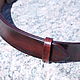 Men's leather belt ' Red Wood». Straps. CRAZY RHYTHM bags (TP handmade). Online shopping on My Livemaster.  Фото №2