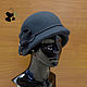 Fashionable ladies ' hat in soft felt. dark gray. Hats1. Mishan (mishan). Online shopping on My Livemaster.  Фото №2
