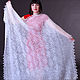 White downy shawl 'Dandelions'. Shawls1. Dom-puha (dom-puha). My Livemaster. Фото №6
