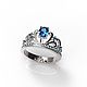 Ring 'Queen's Crown' of silver with stones (K5), Rings, Chelyabinsk,  Фото №1