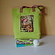 Beach Bag Light Green Bag women Shopper textile tote. Beach bag. mechty-o-lete. My Livemaster. Фото №5