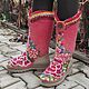 Women's valenki on the sole 'Scarlet flower'. Felt boots. wool gifts. My Livemaster. Фото №4