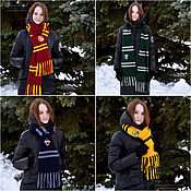 Аксессуары handmade. Livemaster - original item Harry Potter knitted scarf: Gryffindor, Slytherin, Puffenduya, Ravenclaw. Handmade.