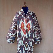 Одежда handmade. Livemaster - original item Quilted ikat kaftan. Uzbek chapan. boho coat. Handmade.