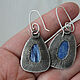 Silver earrings with blue kyanites. Earrings. etnoart. My Livemaster. Фото №5