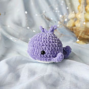 Куклы и игрушки handmade. Livemaster - original item Knitted lilac whale. Handmade.