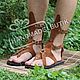 Sandals UNISEX suede. Sandals. Katorina Rukodelnica HandMadeButik. Online shopping on My Livemaster.  Фото №2