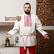 Русский стиль handmade. Livemaster - original item Men`s shirt traditional 