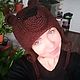 Brown Bear hat men's women's cool. Caps. WoolenHatWithFlowers. My Livemaster. Фото №5